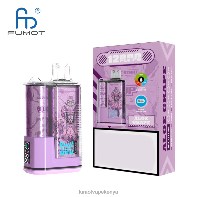 Fumot Crystal 1 Piece - 12000 Disposable Vape Box 20ML 4V2V0274 | Fumot Discount Code Peach Mango