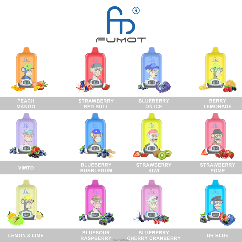 Fumot Digital Box 12000 20ML Disposable Vape Pod - (1 Piece) 4V2V0129 | Fumot Tech Fruity Fusion