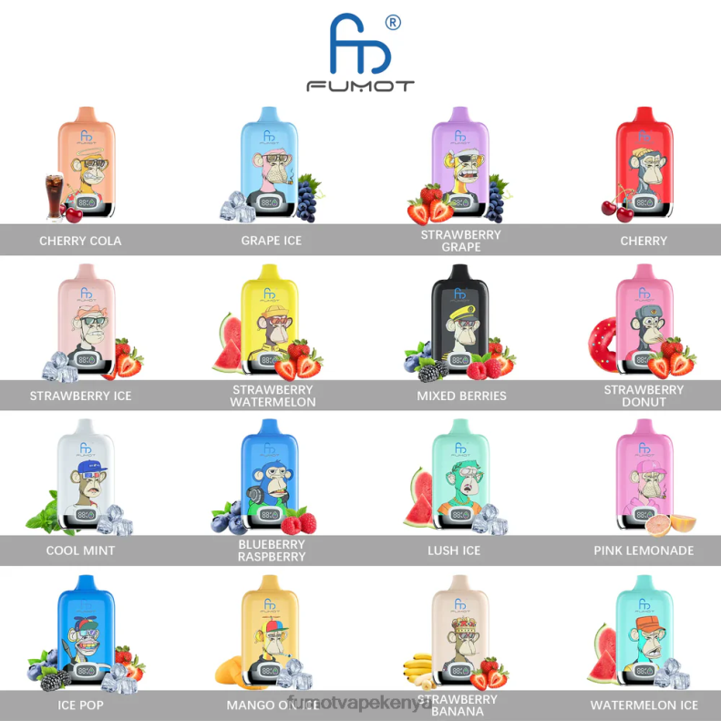 Fumot Digital Box Disposable Vape Pod 12000 - 20ML (1 Piece) 4V2V0140 | Fumot Vape Price Peach Mango