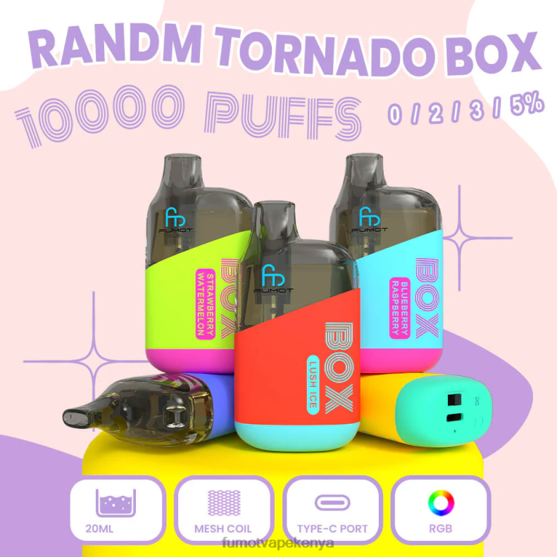 Fumot Tornado 10000 Disposable Vape Pod Box - 20ML (1 Piece) 4V2V0364 | Fumot Discount Code Mr Blue