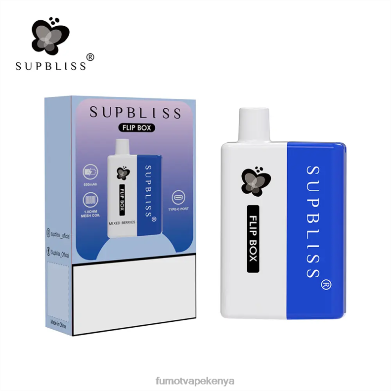 Fumot Supbliss Flip Box 6000 Replaceable Vape Kit - 10ML (1 Piece) 4V2V0332 | Fumot Store Blueberry Raspberry