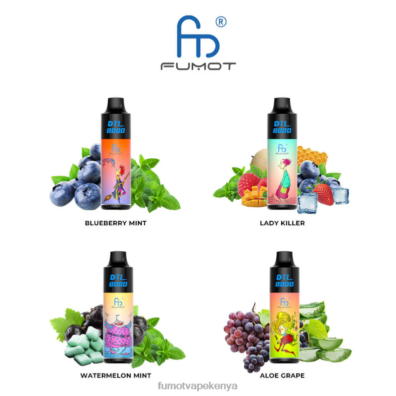 Fumot DTL 8000 Disposable Vape Pen - 16ML (1 Piece) 4V2V0424 | Fumot Discount Code Snow Cone Ice