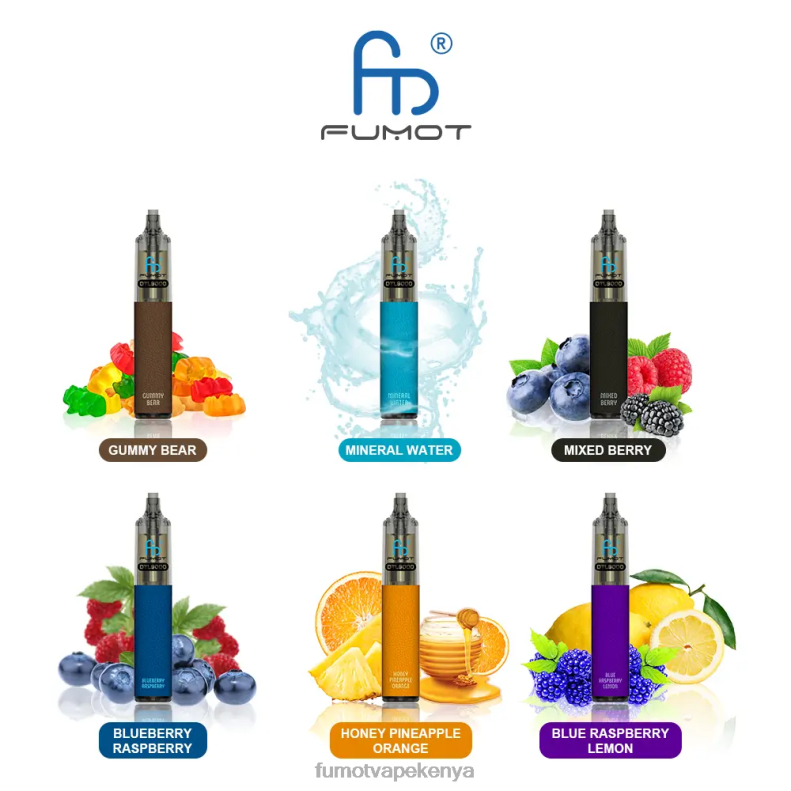 Fumot DTL Disposable Vape Pen 9000- 18ML (1 Piece) 4V2V0369 | Fumot Tech Blue Raspberry Lemon