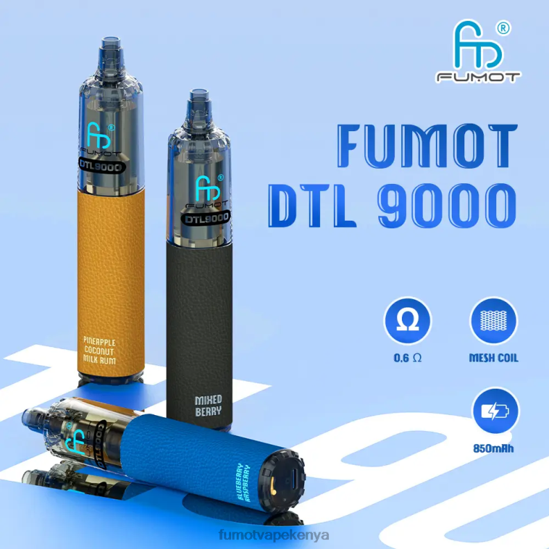 Fumot DTL Disposable Vape Pen 9000- 18ML (1 Piece) 4V2V0369 | Fumot Tech Blue Raspberry Lemon