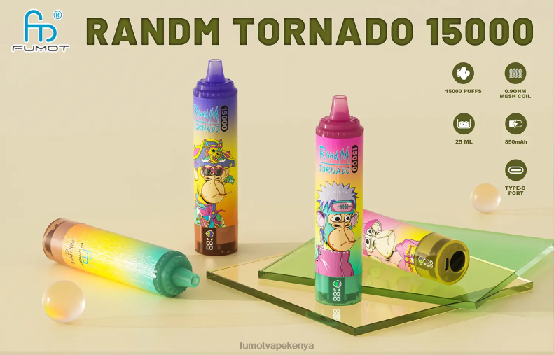 Fumot Tornado 15000 Disposable Vape 25ML (1 Piece) 4V2V0169 | Fumot Tech Cola Ice