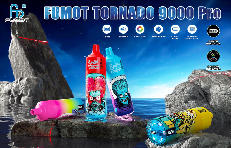 Fumot Tornado 1 Piece 9000 Pro 18ML Disposable Vape 4V2V0229 | Fumot Tech Sour Candy