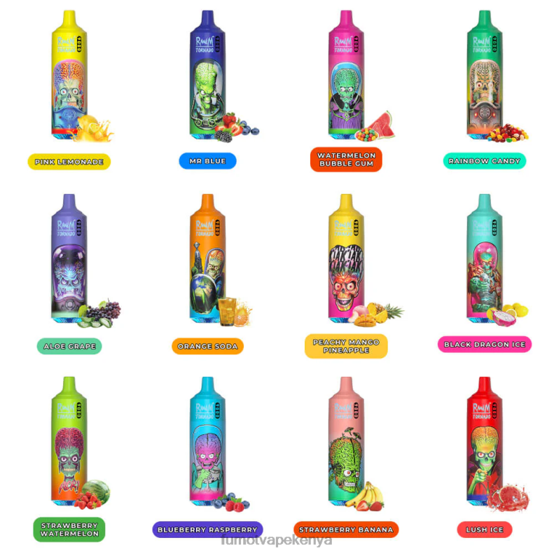Fumot Tornado Disposable Vape Pen 9000 - 18ML (1 Piece) 4V2V039 | Fumot Tech Blueberry Sour Raspberry