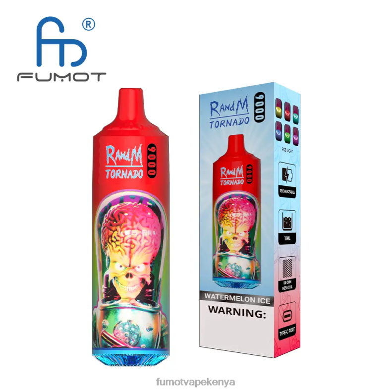Fumot Tornado Disposable Vape Pen 9000 - 18ML (1 Piece) 4V2V039 | Fumot Tech Blueberry Sour Raspberry