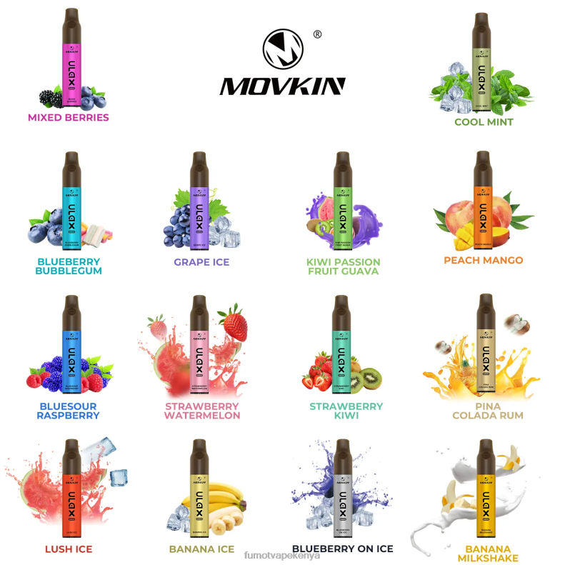 Fumot Movkin Ulax 6800 Disposable Vape, Ceramic Coil - 8ML (1 Piece) 4V2V0324 | Fumot Discount Code Lush Ice