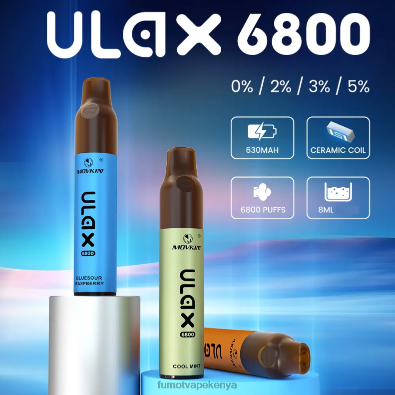 Fumot Movkin Ulax 6800 Disposable Vape, Ceramic Coil - 8ML (1 Piece) 4V2V0324 | Fumot Discount Code Lush Ice