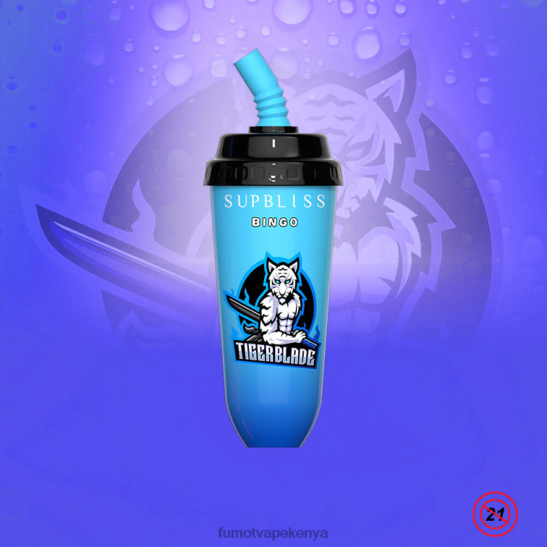 Fumot Supbliss Bingo 8000 Disposable Vape Pod Device - 16ML (1 Piece) 4V2V0394 | Fumot Discount Code Blue Razz Cherry