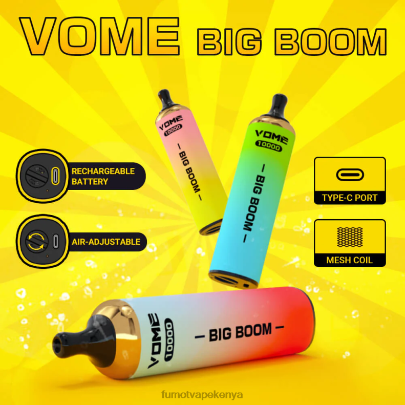 Fumot Vome Big Boom Disposable Vape Pen 10000 - 20ML (1 Piece) 4V2V0444 | Fumot Discount Code Red Bull