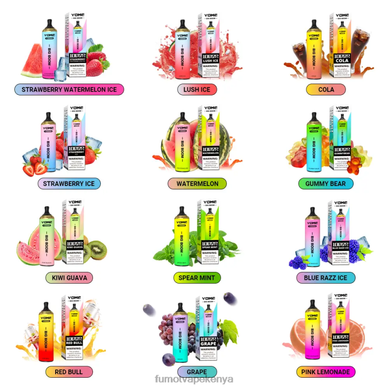 Fumot Vome Big Boom Disposable Vape Pen 10000 - 20ML (1 Piece) 4V2V0449 | Fumot Tech Lush Ice
